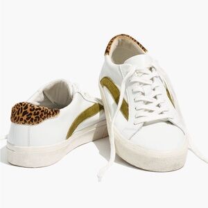 Madewell | Sidewalk Low-Top Sneakers in Leather and Calf Hair